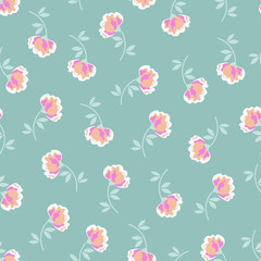 cute little flowers seamless background