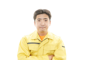 笑顔の労働者