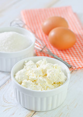 cottage, sugar,and eggs