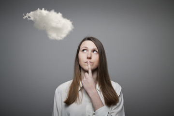 Girl and cloud