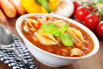 Minestrone - italian soup with veggies