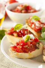 Homemade Tomato and Basil Bruschetta