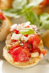 Homemade Tomato and Basil Bruschetta