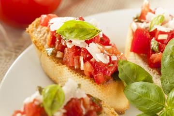Homemade Tomato and Basil Bruschetta