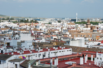 Fototapeta na wymiar Panoramiczny widok z Sewilli (Hiszpania)