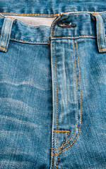 Blue denim jeans texture, background