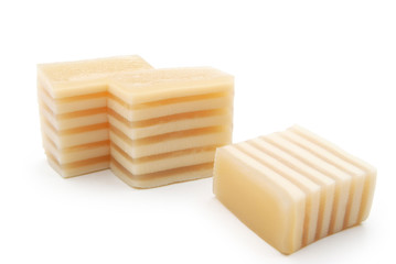 homemade multi-layer sweet dessert with clipping path