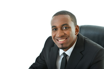 Businessman with laptop on Floor