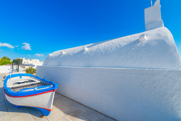 Greece Santorini island in Cyclades, traditional white washed vi © korpithas