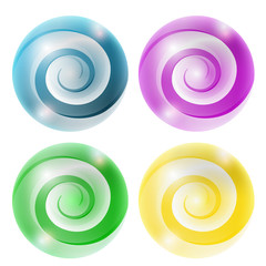 four abstract ball with spiral