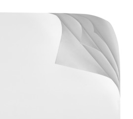 paper with corner curl