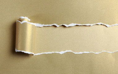 ripped gold paper