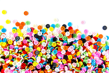 Colorful buttons,  Colorful  Clasper  on white background