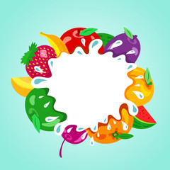 assorted fruit splash element