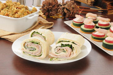 Turkey pinwheel sandwich