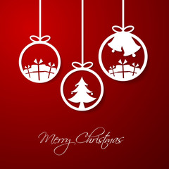 Naklejka premium Christmas ball presentation