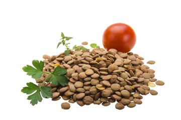 Raw lentils