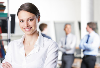 Fototapeta premium Smiling young business woman