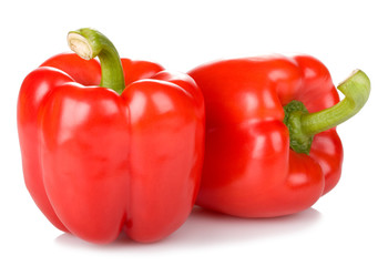 two red fresh peppers