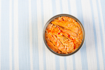 canned meal for a quick snack
