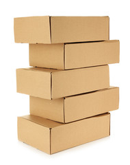 Parcels boxes, isolated on white
