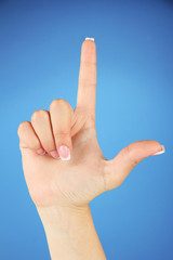 Finger Spelling the Alphabet in American Sign Language (ASL).