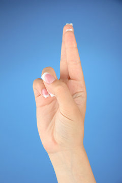 Finger Spelling the Alphabet in American Sign Language (ASL).