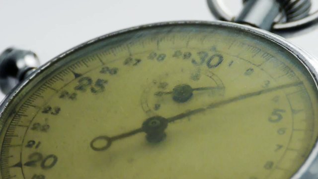 Zeitrafferaufnahme Stoppuhr flach