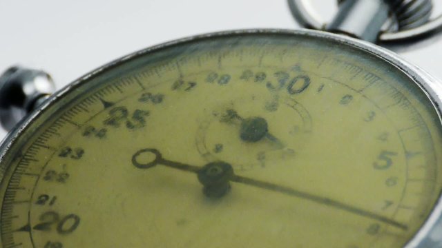 Zeitrafferaufnahme Stoppuhr flach