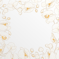 Orchid frame for invitations.