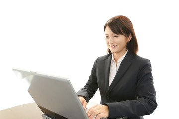 笑顔のオフィスレディー