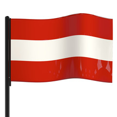 Österreich Flagge - 3D Render