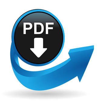 pdf sur bouton fl&egrave;che bleue