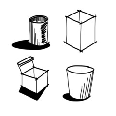 hand drawing geometric shape