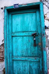 green door which is locked