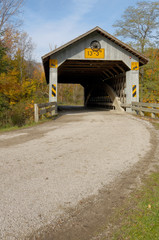 Covered bridges in Northeast Ohio Counties. Early Fall season.