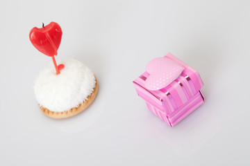 gift and cake for celebration