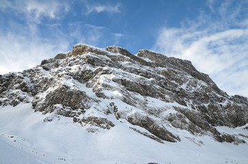 View from mount Titlis over the Swiss alps