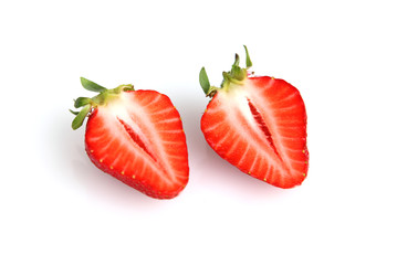 Aufgeschnittene Erdbeeren