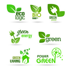 Bio - Ecology - Green icon set