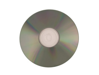 Cd or dvd on white background