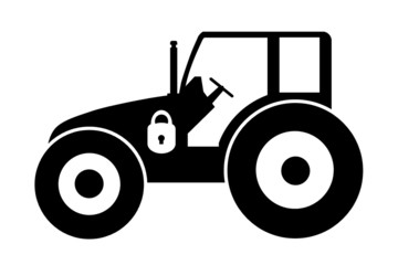 Tracteur avec un cadenas