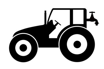 Tracteur et robinet d'eau