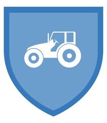 Tracteur dans un blason