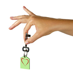 Gift of key with heart