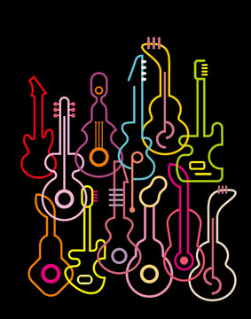Guitars - vector illustration