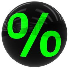 ball with the percent sign