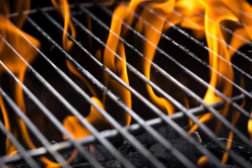 Aluminium Prints Grill / Barbecue Grill fire