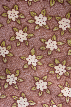 Flower patterned bed linen texture
