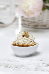 Cupcake with walnuts